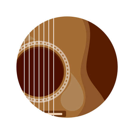 Classic acoustic guitar. String musical instrument - Vectorのイラスト素材