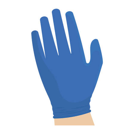 Hand with a disposables gloves - Vector illustrationのイラスト素材