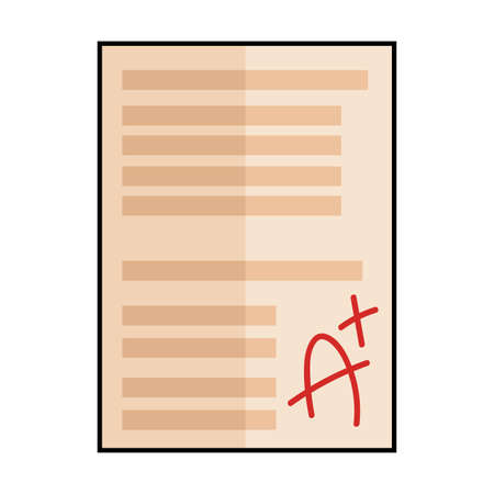 Isolated school exam paper icon - Vector illustrationのイラスト素材