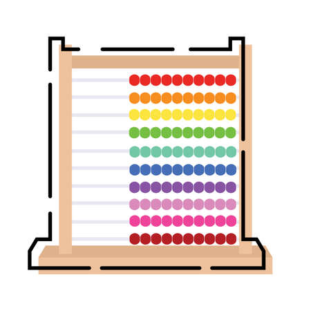 Isolated colored abacus icon. Children toys icon - Vectorのイラスト素材