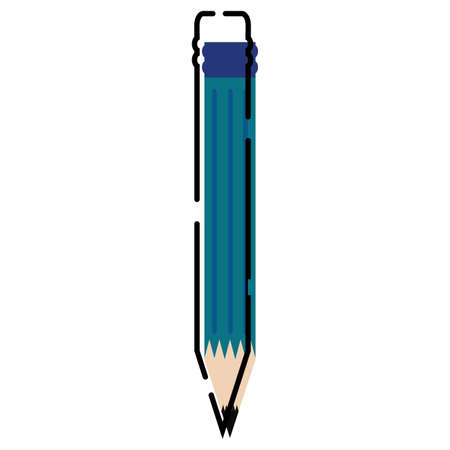 Isolated pencil icon. School supplies icon - Vectorのイラスト素材