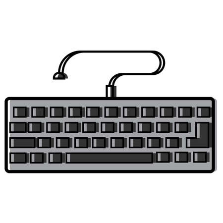 Isolated computer keyboard icon. Technology equipment - Vector illustrationのイラスト素材