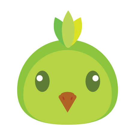 Bird head cartoon. Animal cartoon icon - Vectorのイラスト素材