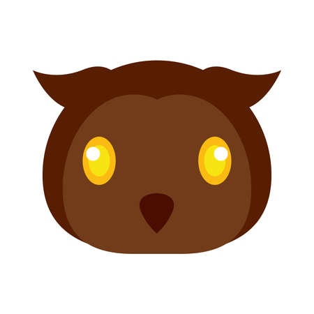 Owl head cartoon. Animal cartoon icon - Vectorのイラスト素材