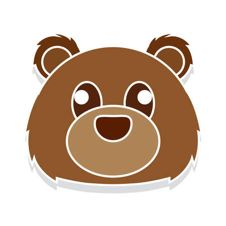 Bear head cartoon. Animal cartoon icon - Vectorのイラスト素材