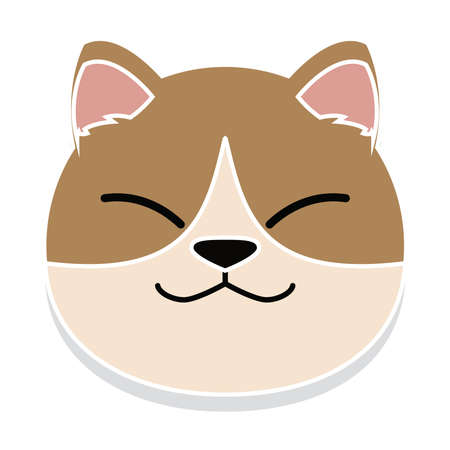 Cat head cartoon. Animal cartoon icon - Vectorのイラスト素材
