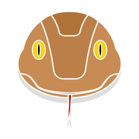 Snake head cartoon. Animal cartoon icon - Vectorのイラスト素材