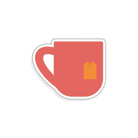 Isolated red cup icon. Coffee or tea cup - Vectorのイラスト素材