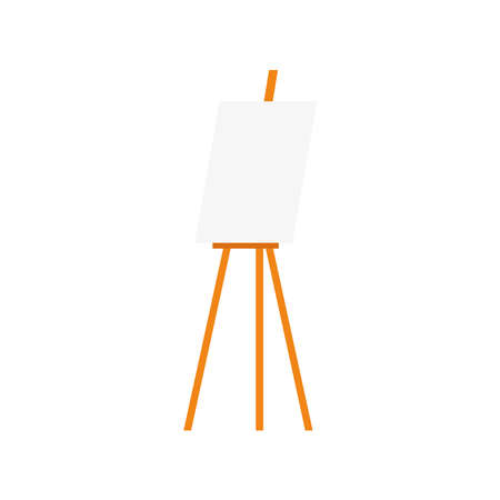 Isolated easel with blank canvas icon - Vectorのイラスト素材
