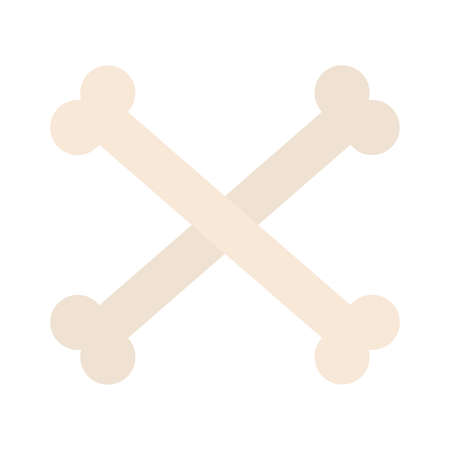 Isolated bones halloween october scary icon- Vectorのイラスト素材