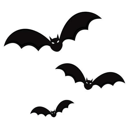 Isolated bats night halloween october scary icon- Vectorのイラスト素材