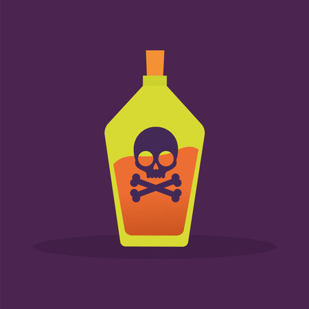 Poison bottle icon. Halloween season icon - Vector