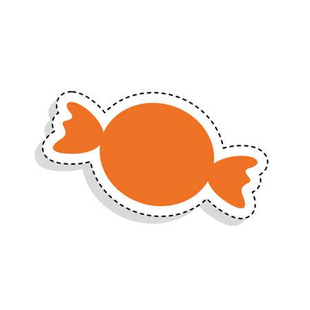 Sticker of a candy for halloween. Halloween season icon - Vectorのイラスト素材