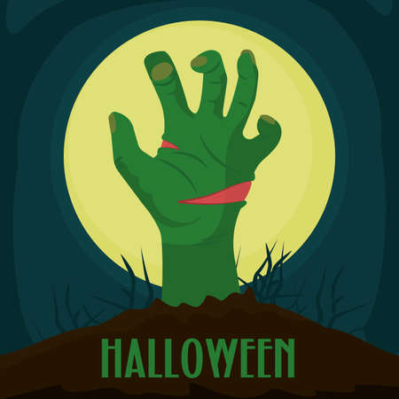 Claw halloween poster october decoration icon- Vectorのイラスト素材