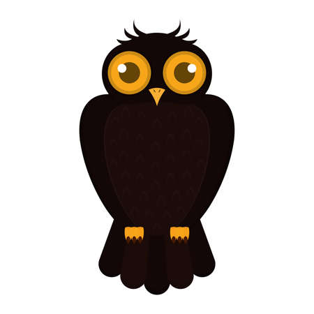 Isolated owl decorative halloween october icon- Vectorのイラスト素材
