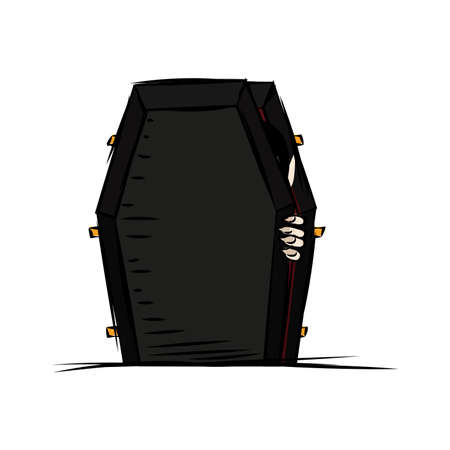 Isolated coffin decorative halloween october icon- Vectorのイラスト素材