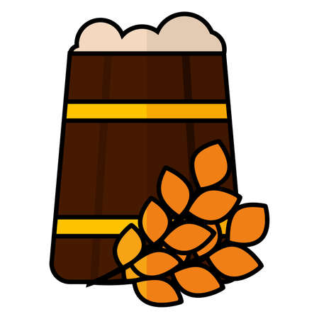 Isolated beer barrel october fest germany icon- Vectorのイラスト素材