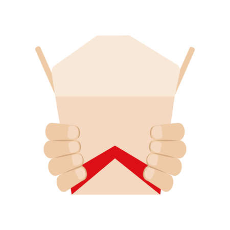 Isolated bend box activity home with hands icon- Vectorのイラスト素材