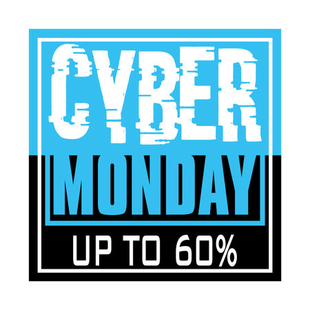 Cyber monday label. Special discount, offer and sale - Vector