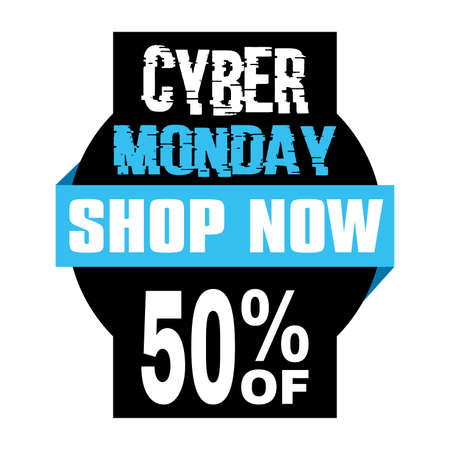 Cyber monday label. Special discount, offer and sale - Vectorのイラスト素材