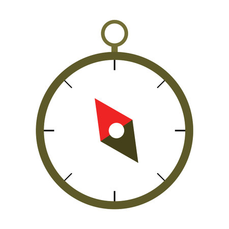 Isolated compass soldier gun war icon