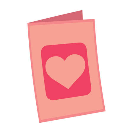 Isolated romantic letter pink love icon- Vectorのイラスト素材