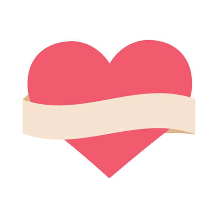 Isolated romantic hearth pink love icon- Vectorのイラスト素材