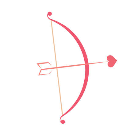 Isolated romantic arrow and arch pink love icon- Vectorのイラスト素材