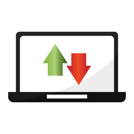 Isolated increased report in white background financial icon- Vectorのイラスト素材