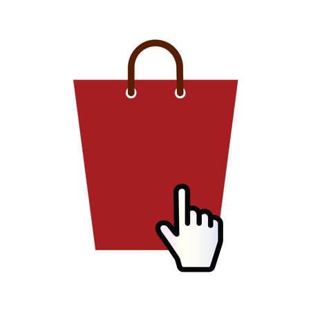 Isolated shop online digital marketing colorful icon in white background- Vectorのイラスト素材