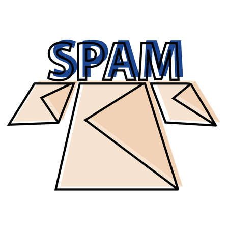 Isolated spam online digital marketing colorful icon in white background- Vectorのイラスト素材