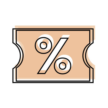 Isolated ticket shop online digital marketing colorful icon in white background- Vectorのイラスト素材