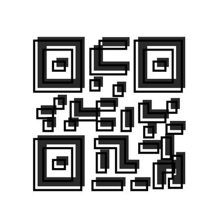 Isolated qr scan online digital marketing colorful icon in white background- Vectorのイラスト素材
