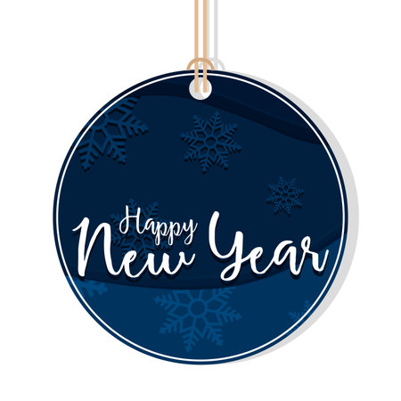 Label of happy new year 2021 - Vector illustrationのイラスト素材