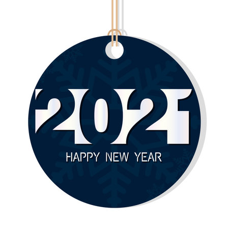 Label of happy new year 2021 - Vector illustrationのイラスト素材