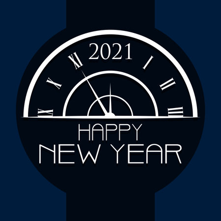 Greeting card of new year 2021 - Vector illustrationのイラスト素材