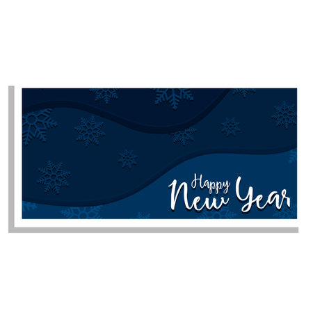Banner of happy new year 2021 - Vector illustrationのイラスト素材