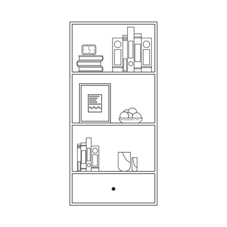 Isolated library books hosehold items icon- Vectorのイラスト素材