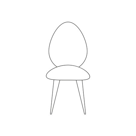 Isolated chair room household draw items icon- Vectorのイラスト素材