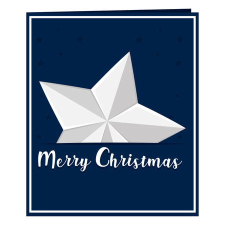 Silver star in a christmas card - Vectorのイラスト素材
