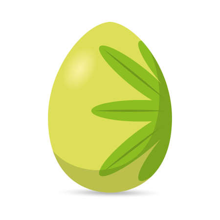 Isolated colorful decorated easter egg. Easter season. Spring time - Vectorのイラスト素材