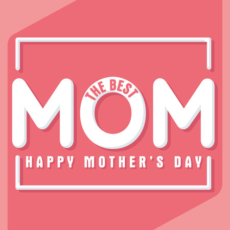 Isolated badge with text Mother day poster Vectorのイラスト素材
