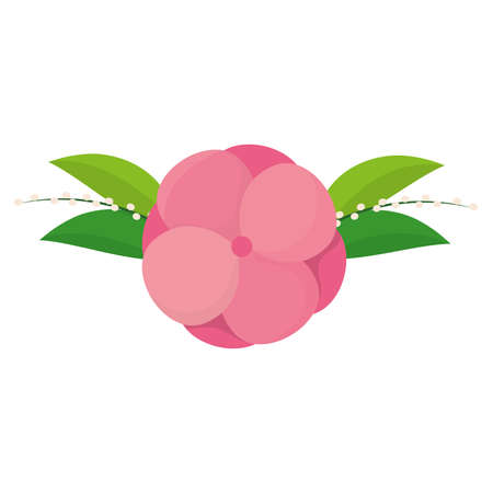 Isolated boutique of roses with leaves Vectorのイラスト素材