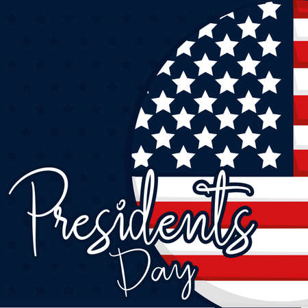 Presiden day greeting card Flag of United States Vectorのイラスト素材