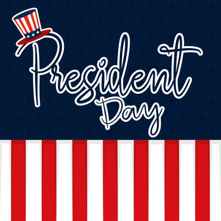 Presiden day greeting card Flag of United States Vectorのイラスト素材