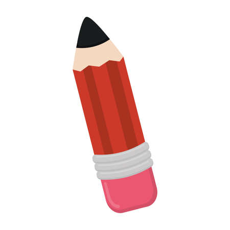 Isolated pencil icon School supplies Vector illustrationのイラスト素材