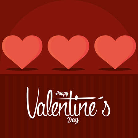 Happy valentines day greeting card Vector illustrationのイラスト素材