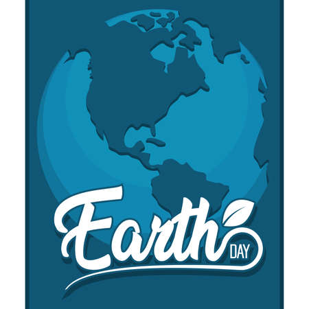 Earth day poster Planet Earth Vector illustrationのイラスト素材