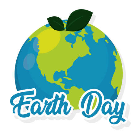 Earth day poster Planet Earth Vector illustrationのイラスト素材