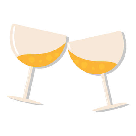Isolated two beer bglasses icon Vector illustrationのイラスト素材